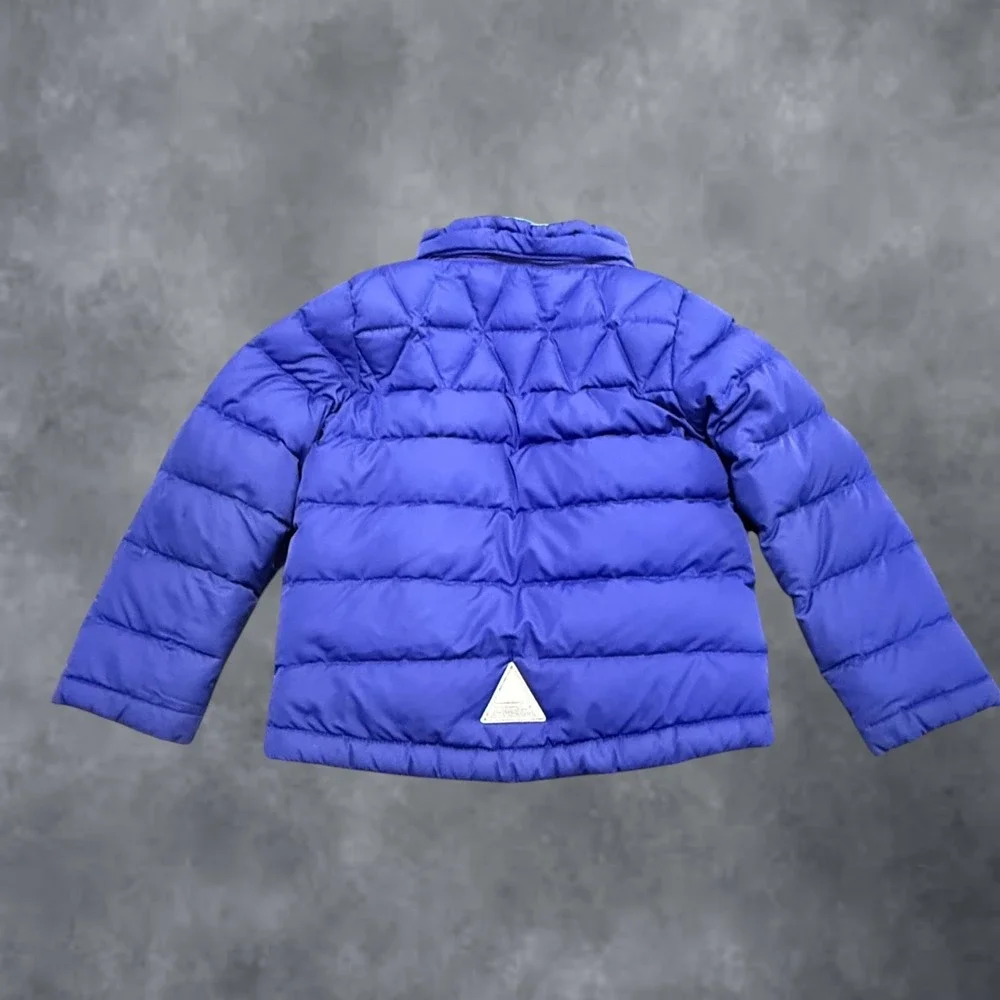 LL Bean Kids Blue DownTek Puffer Jacket Size 4 Insulated Fleece Lined 505491